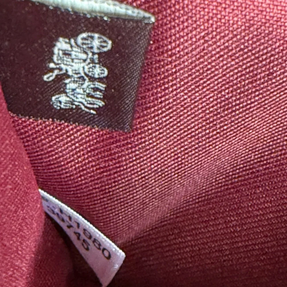 Coach Burgundy Red Pebbled Leather Trifold Wallet - Picture 7 of 9